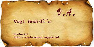 Vogl András névjegykártya